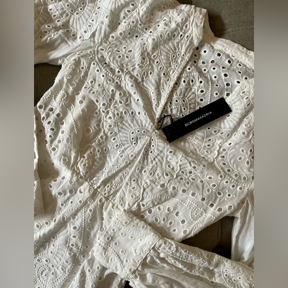 BCBGMAZAZRIA Cotton Eyelet Mini Dress - Picture 6 of 8